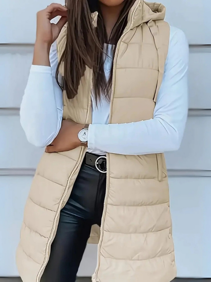 Gilet matelassé pour femmes avec capuche | Léger & Chaud