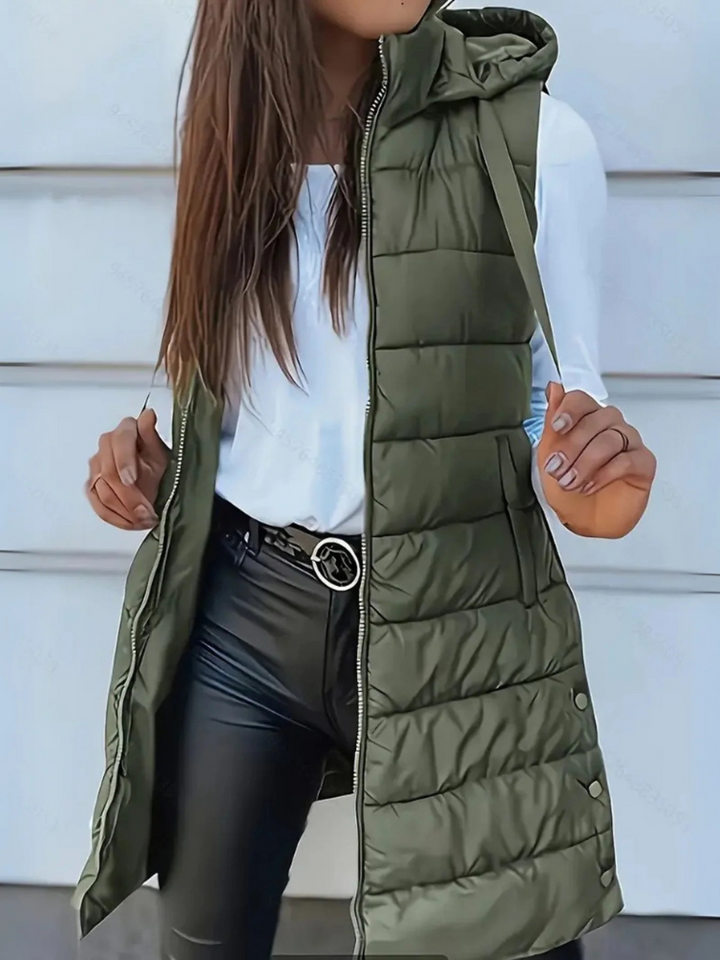 Gilet matelassé pour femmes avec capuche | Léger & Chaud