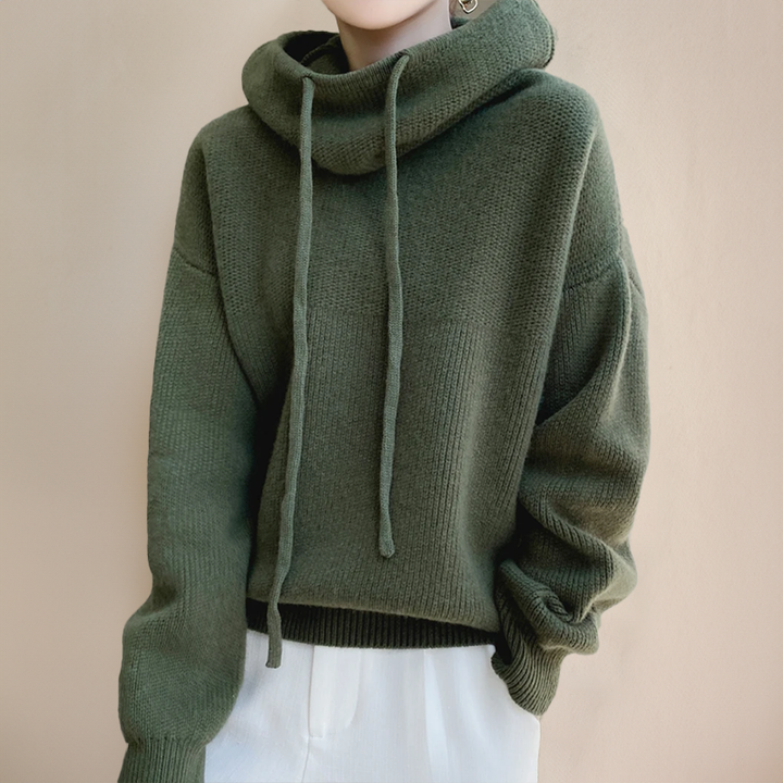 Pull femme | Col montant et encolure réglable