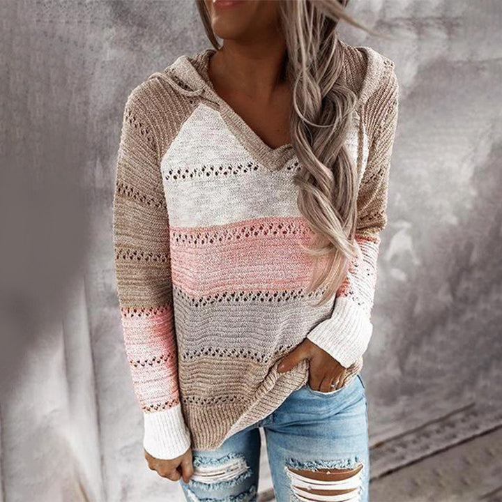Pull femme à col en V | Chaud et polyvalent