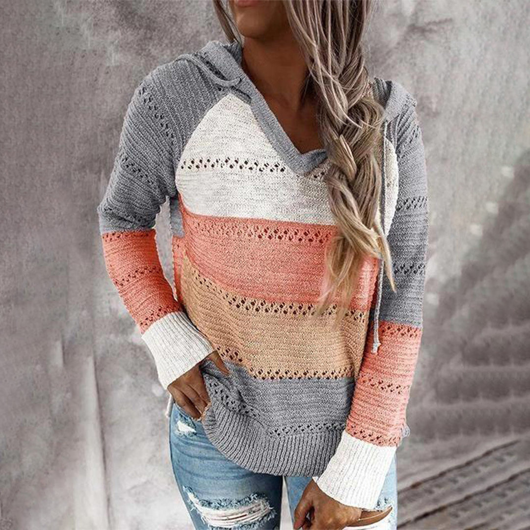 Pull femme à col en V | Chaud et polyvalent