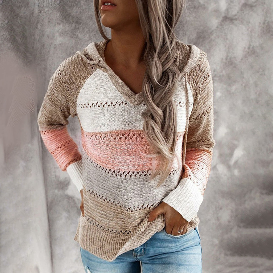 Pull femme à col en V | Chaud et polyvalent