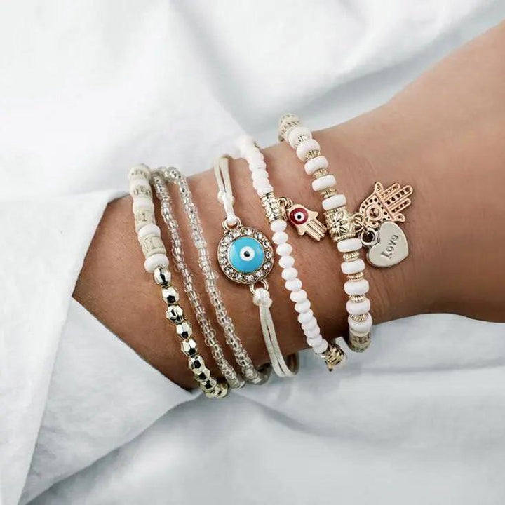 Ensemble de bracelets hamsa | Or