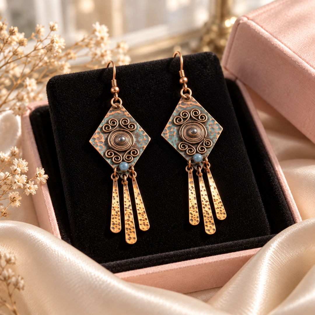 Boucles d'oreilles en cuivre Odette