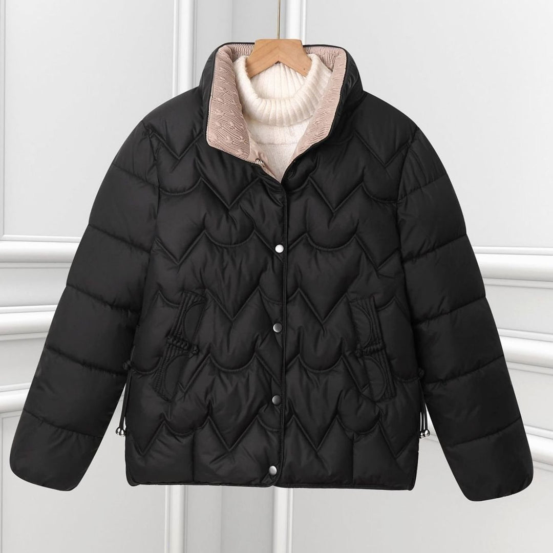 Veste matelassée Femme | Matelassage en arc et col montant