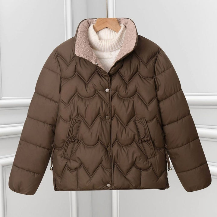 Veste matelassée Femme | Matelassage en arc et col montant