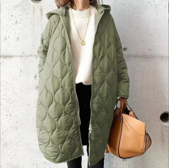 Veste matelassée femme Longline | Capuche & Design thermique
