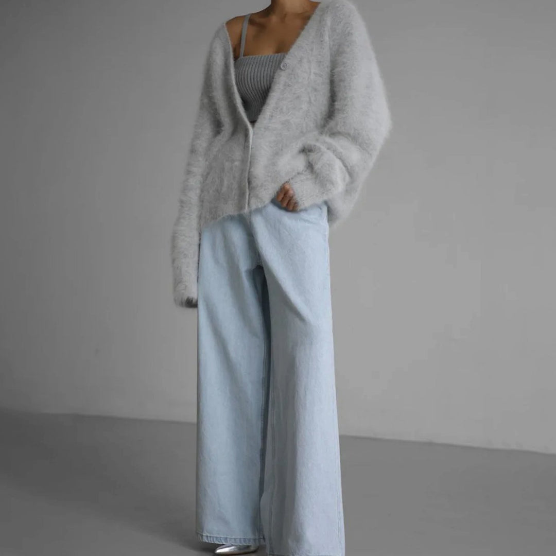 Gilet Femme Oversized | Col V & Chaleur Agréable