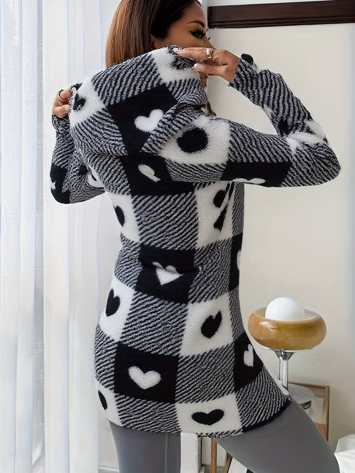 Gilet en maille pour femme à capuche | Chaud et fermeture éclair pratique