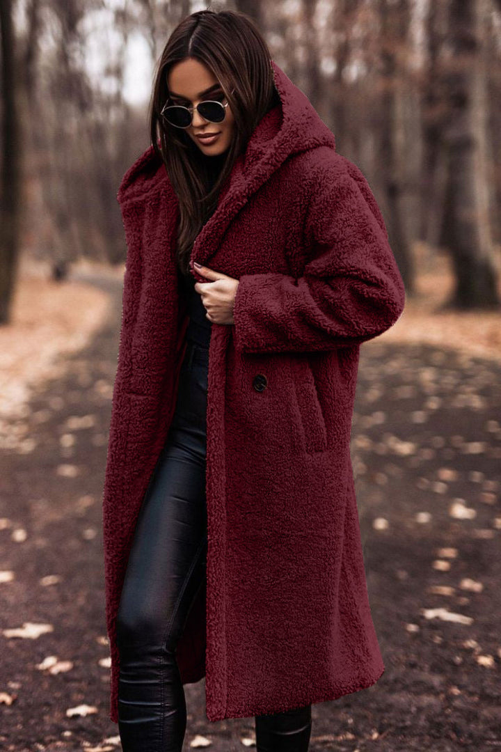 Manteau en Teddy Femme | Avec Capuche & Coupe Longue