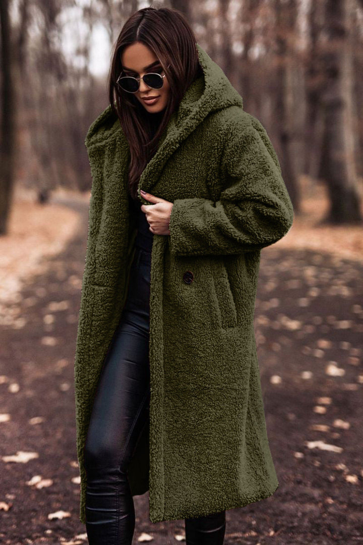 Manteau en Teddy Femme | Avec Capuche & Coupe Longue