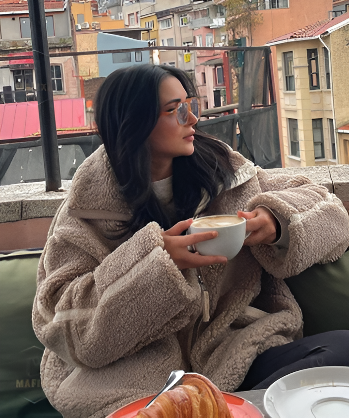 Manteau en Teddy Femme | Oversized & Col Revers