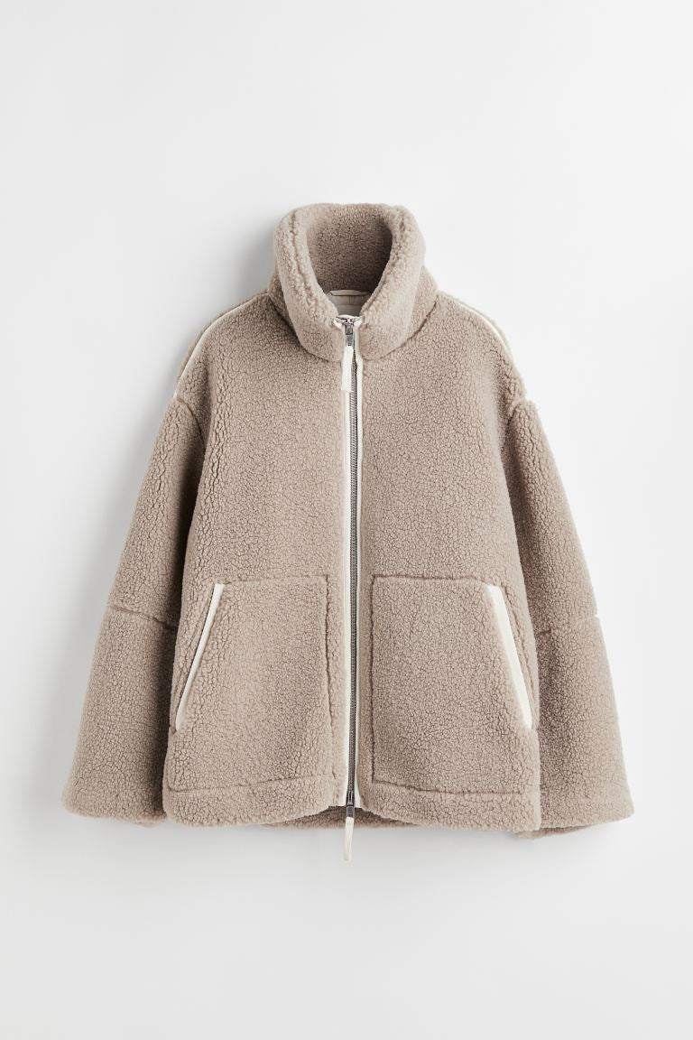 Manteau en Teddy Femme | Oversized & Col Revers