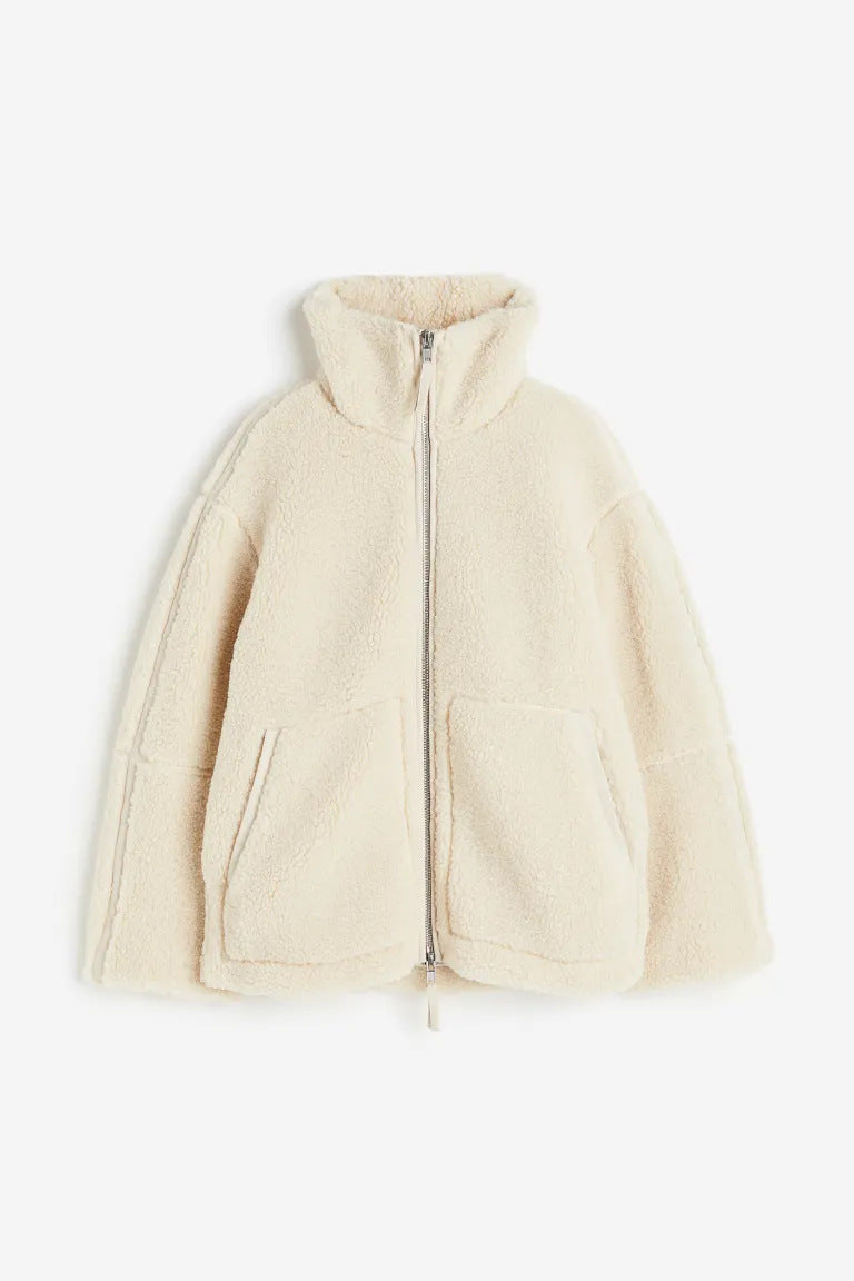 Manteau en Teddy Femme | Oversized & Col Revers