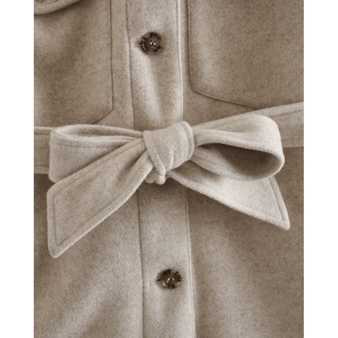 Veste de transition femme | Manteau court femme | Ceinture à nouer pour une chaleur stylée