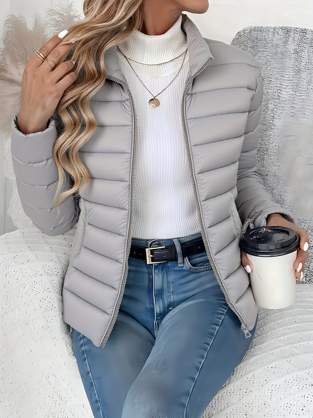 Veste de transition femme | Col montant & chaleur légère