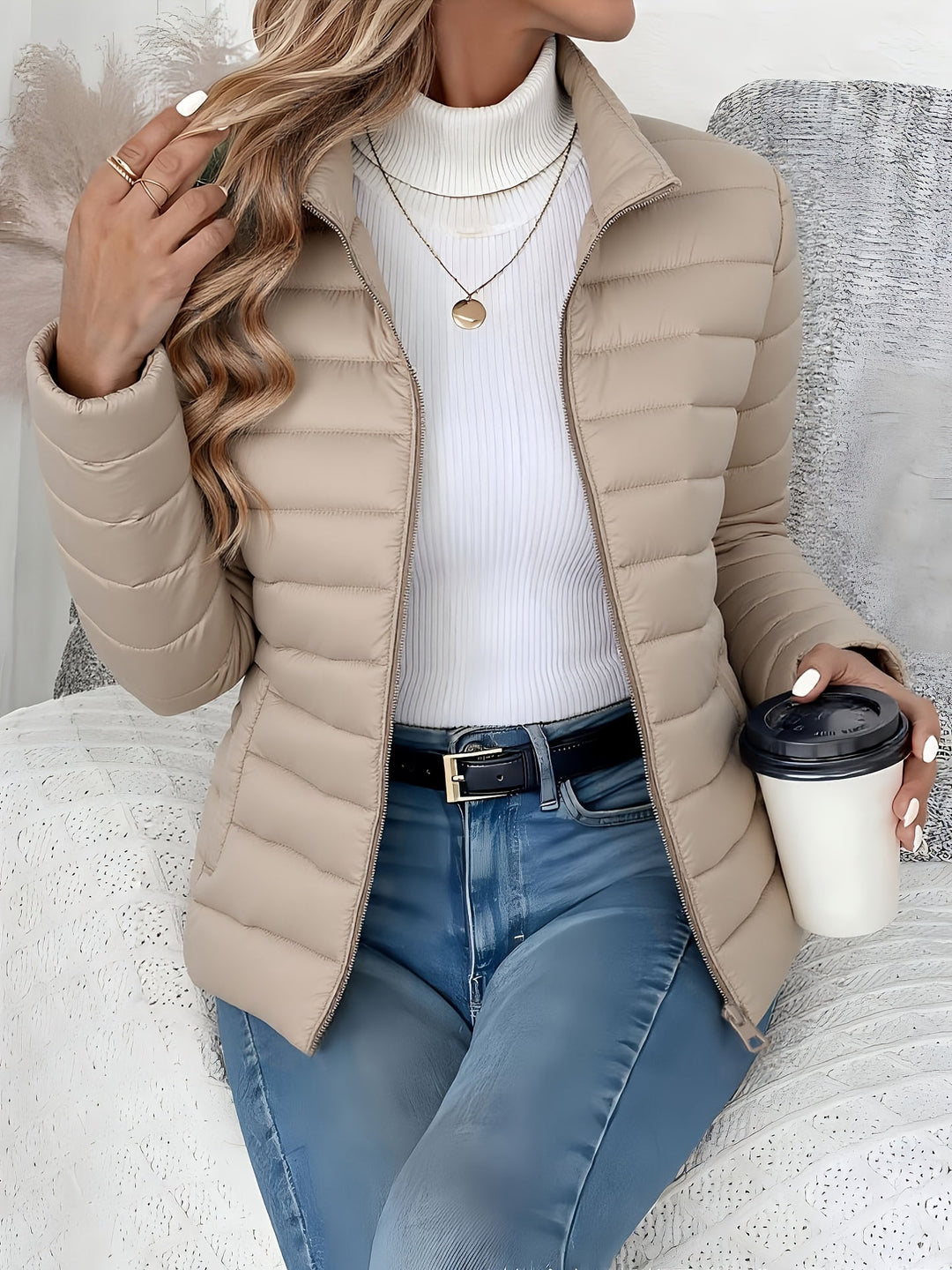 Veste de transition femme | Col montant & chaleur légère