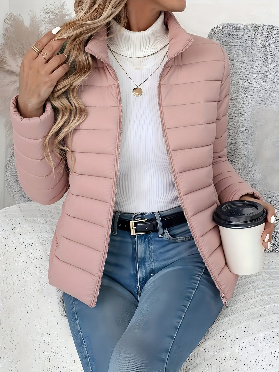Veste de transition femme | Col montant & chaleur légère