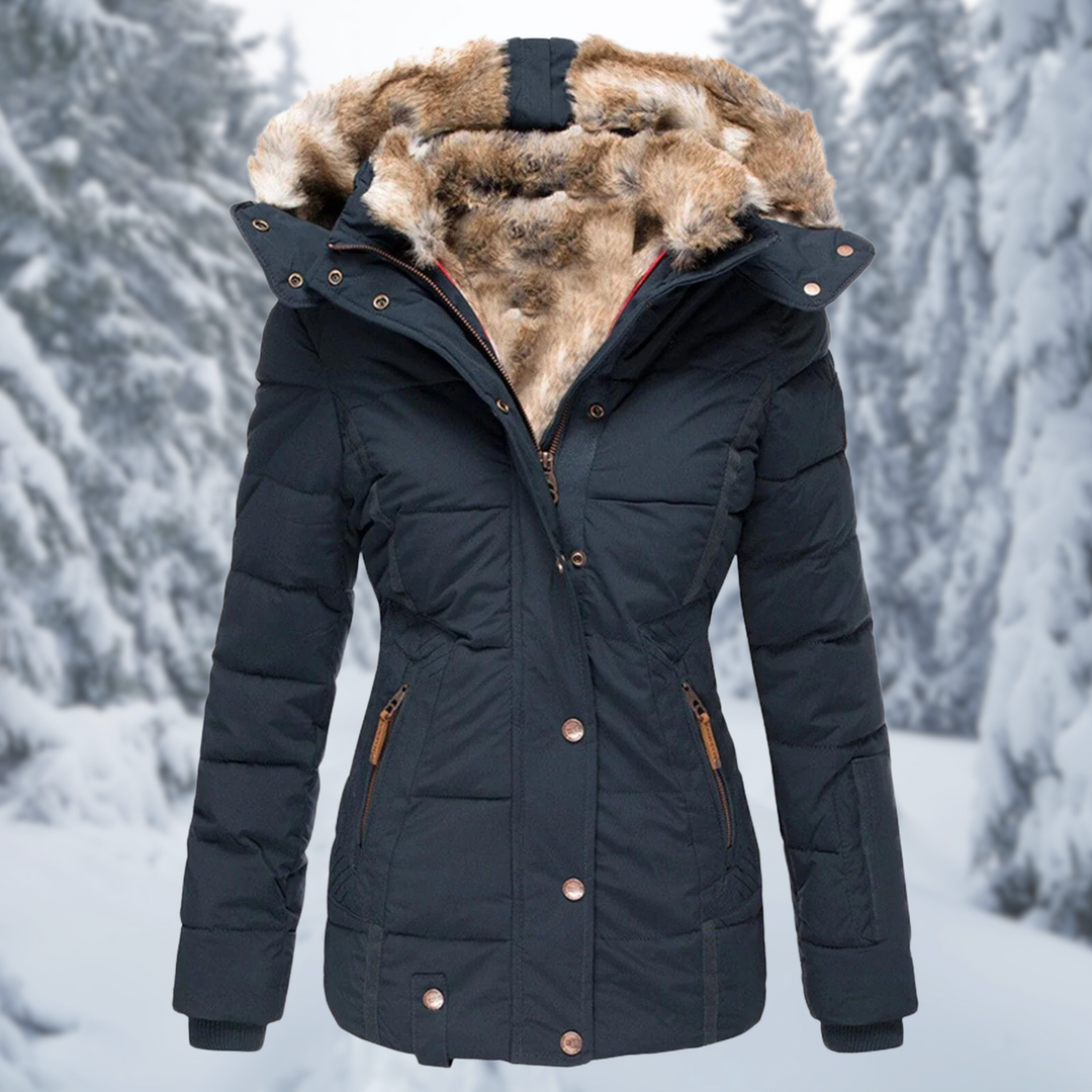 Veste d'hiver Femme | Doudoune Femme | Capuche & Poches zippées pour protection contre les intempéries