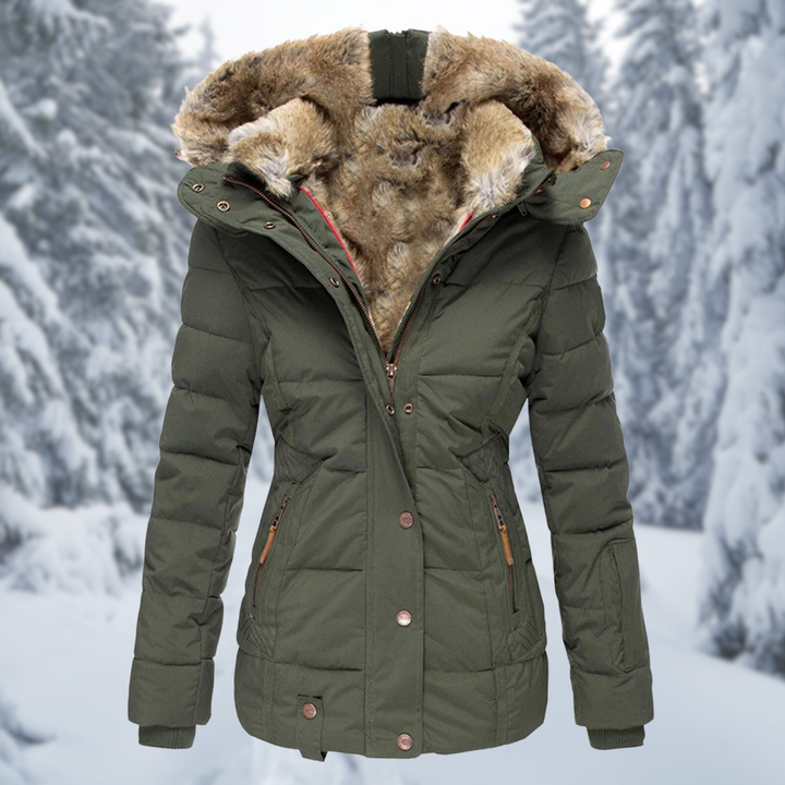 Veste d'hiver Femme | Doudoune Femme | Capuche & Poches zippées pour protection contre les intempéries