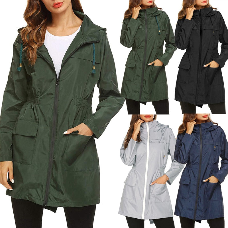 Veste d'hiver Femme | Imperméable avec Capuche