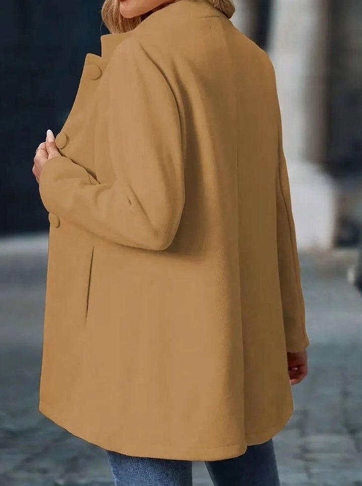 Manteau d'hiver Femme | Col montant élégant avec fermeture à boutons