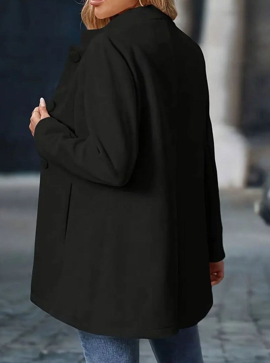 Manteau d'hiver Femme | Col montant élégant avec fermeture à boutons
