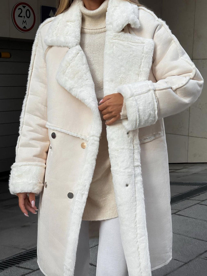 Manteau d'hiver pour femmes | Longueur mollet avec garniture en fausse fourrure