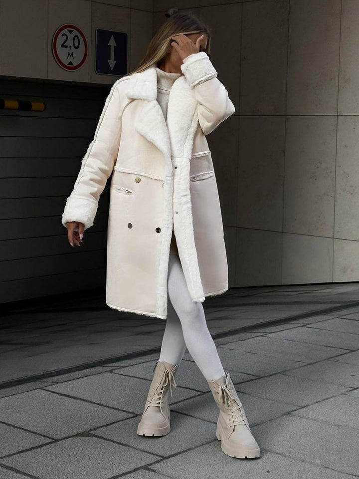 Manteau d'hiver pour femmes | Longueur mollet avec garniture en fausse fourrure