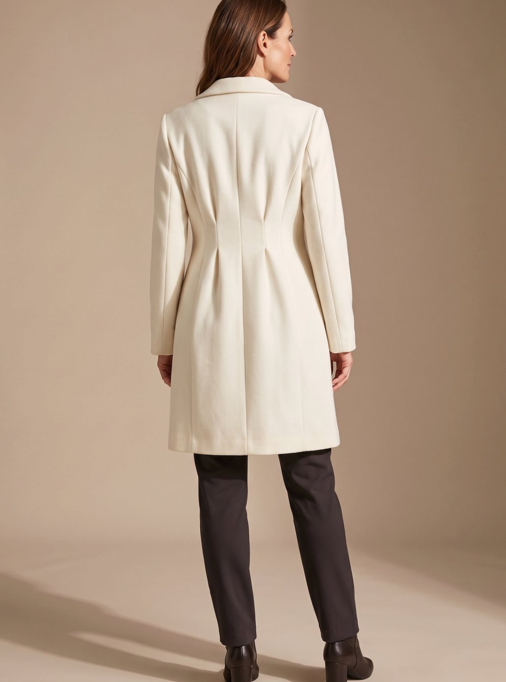 Manteau en laine pour femmes | A-ligne & Double rangée de boutons