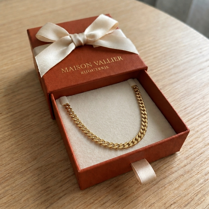 Collier cubain à gros maillons | Or