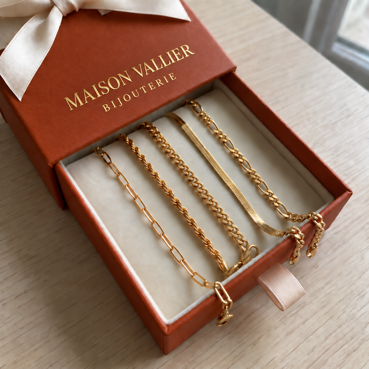Ensemble de 5 bracelets | Or