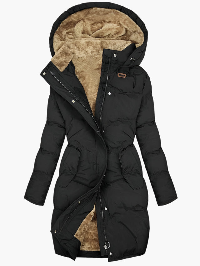 Veste Femme Longue | Avec Capuche & Doublure Chaude