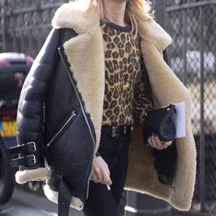Veste de biker Femme | Chaude & Oversize