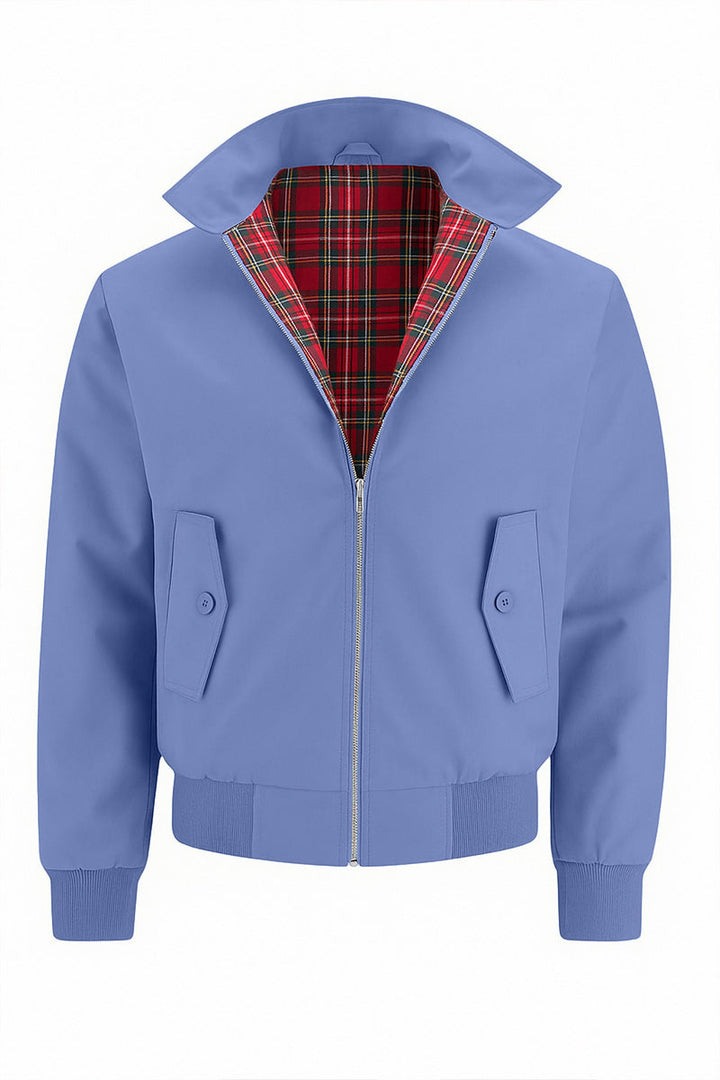 Veste Harrington Classique pour Hommes à Doublure Tartan