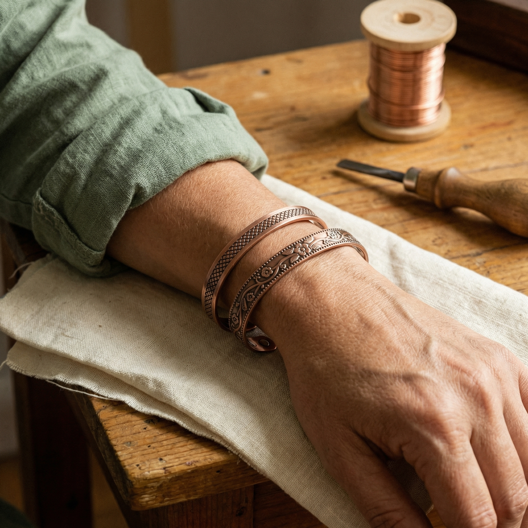 Ensemble de bracelets en cuivre Forge