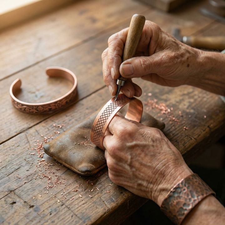 Ensemble de bracelets en cuivre Forge