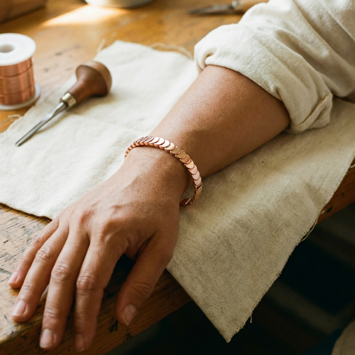 Bracelet en cuivre Marées