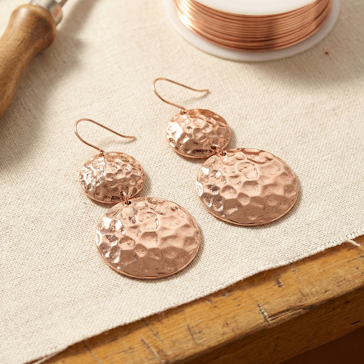 Boucles d'oreilles en cuivre Solstais