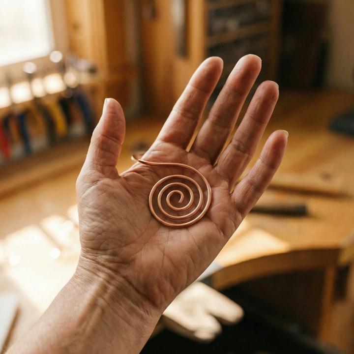 Flux Spirale Artisanale en Cuivre