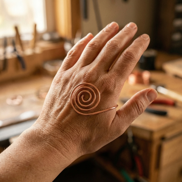 Spirale de main en cuivre Rivière