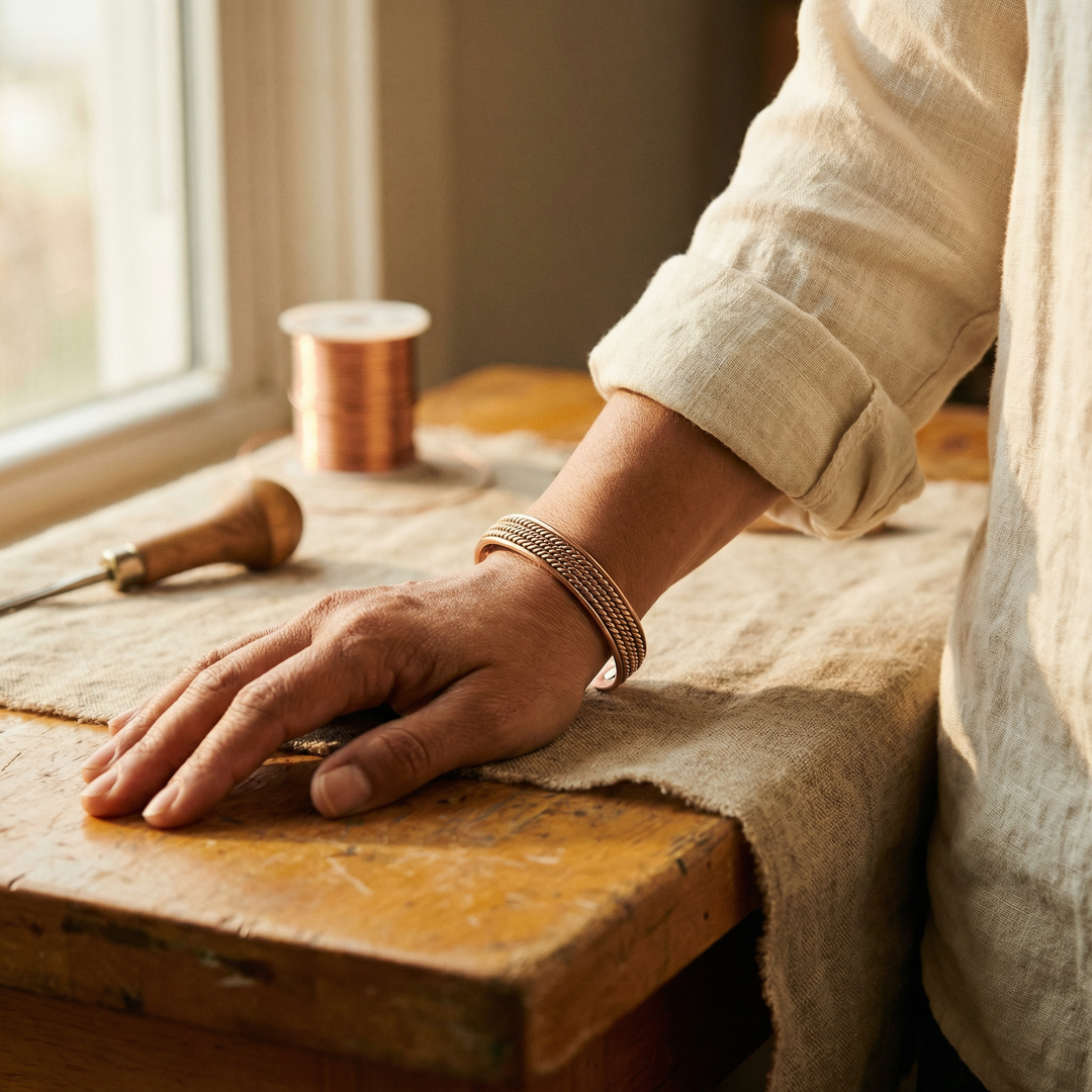 Bracelet en cuivre Forge