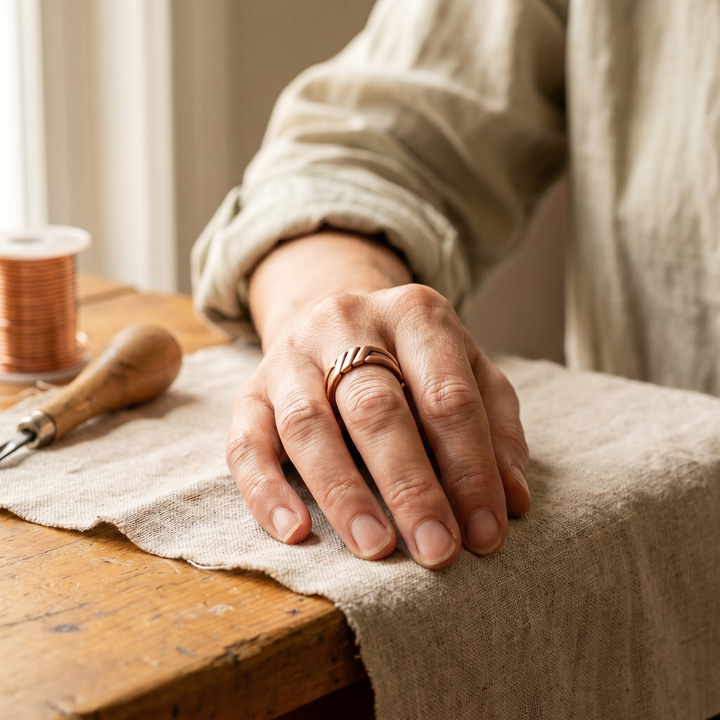 Bague en Cuivre d'Algues