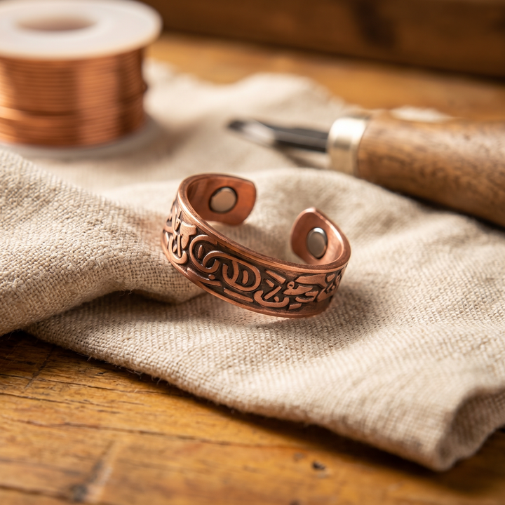 Bague en cuivre Bardane
