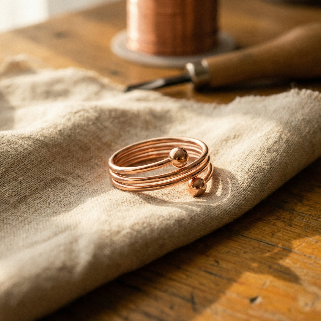 Bague en cuivre Gravier
