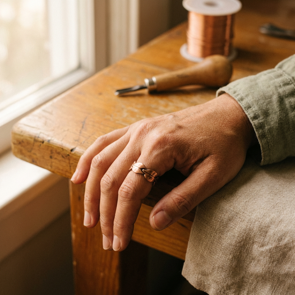 Bague en cuivre Lien
