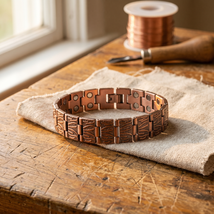 Bracelet homme en cuivre Granit