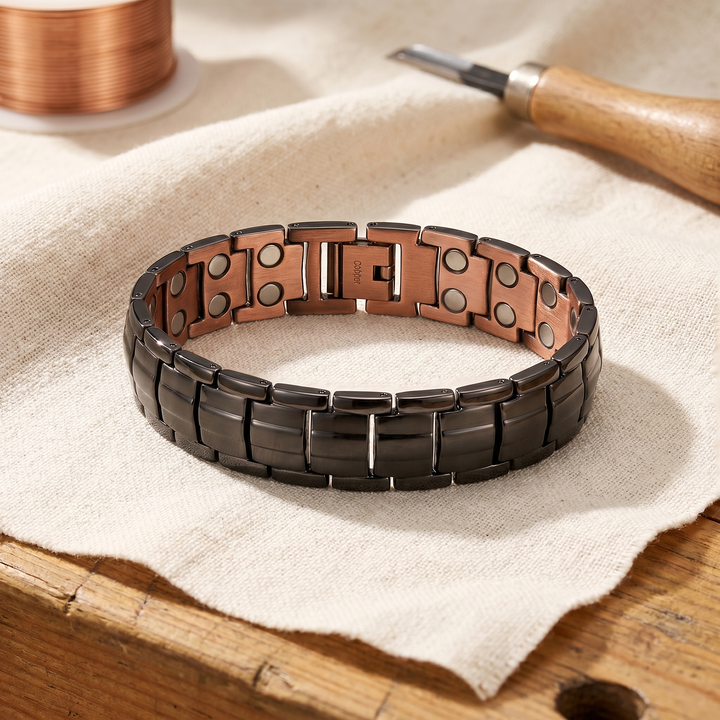 Bracelet homme en cuivre Ocre