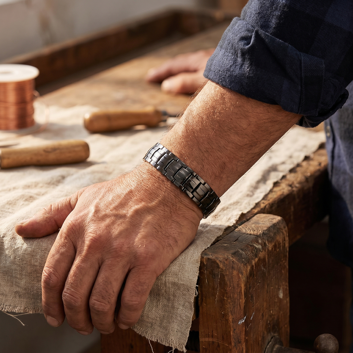 bracelet en bronze pour homme couleur ocre
