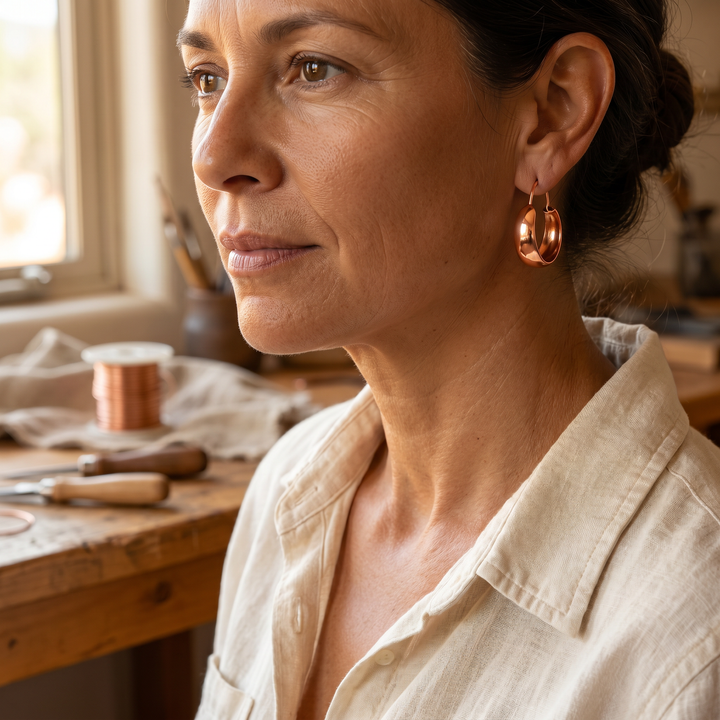 Boucles d'oreilles en cuivre Combe